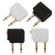 4 PCS Airline Earphone Adapter for Entertainment System Airplane Plug