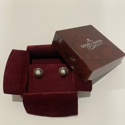 GEORG JENSEN Sterling Silber Manschettenknöpfe #44D Silber Kugel 925S Dänemark