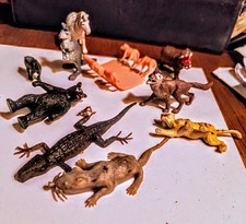 12 LOT 60's Vintage Rubber Jungle Wild Zoo Animals Circus Vinyl Plastic Figures