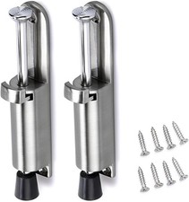 Kickdown Door Stops, Stainless Steel Easy Step Door Stopper, Spring Loaded Teles