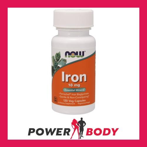 NOW Foods - Iron, 18mg - 120 vcaps