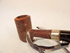 Aged Real Cherry Wood No Makers Name Made in France Poker Style Pipe — photo 6