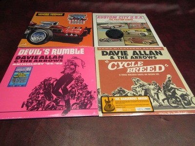 DAVIE ALLAN & ARROWS VERIFIED 180G ANTHOLOGY + CYCLE BREED + KUSTOM HOT ROD LPS