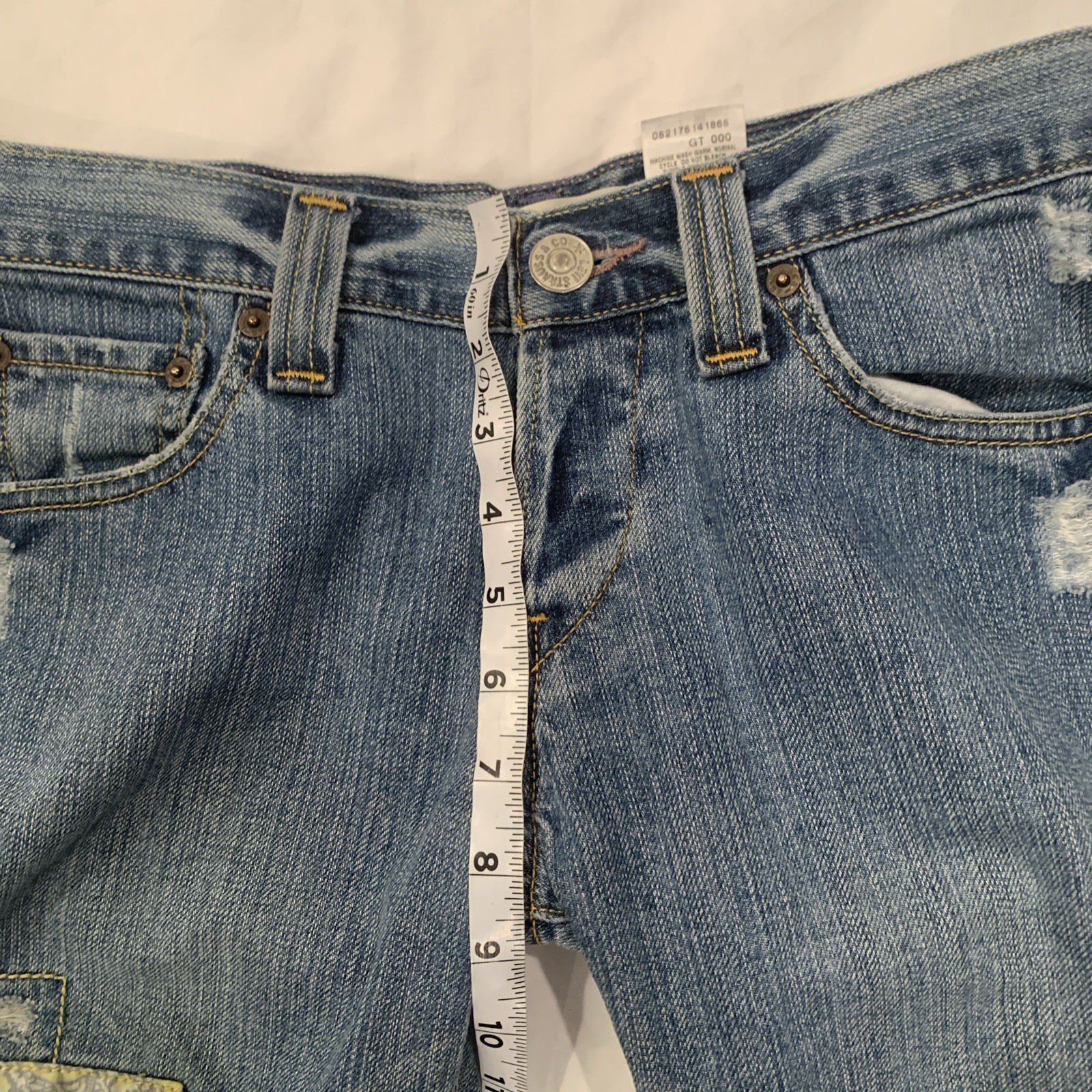 Levi S 513 Slouch BootCut Patchwork Mid Wash  Jea… - image 10