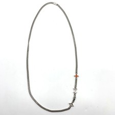 Louis Vuitton Monogram Lowe Necklace M01951 Metal Men's Silver LOUIS VUITTON...