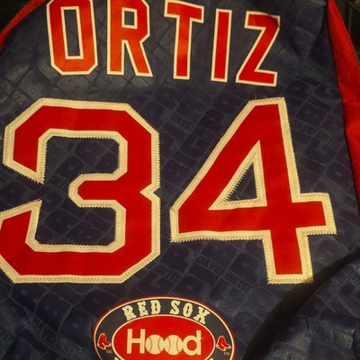 Boston Red Sox David Ortiz #34 Baseball Backpack Hood Bag Blue Red