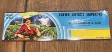 Vintage Label, Exeter District Emperors crate Label beautiful 50’s