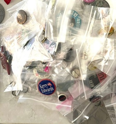 150 yr.old Collection of Rare vintage campaign and Hippie pins.  