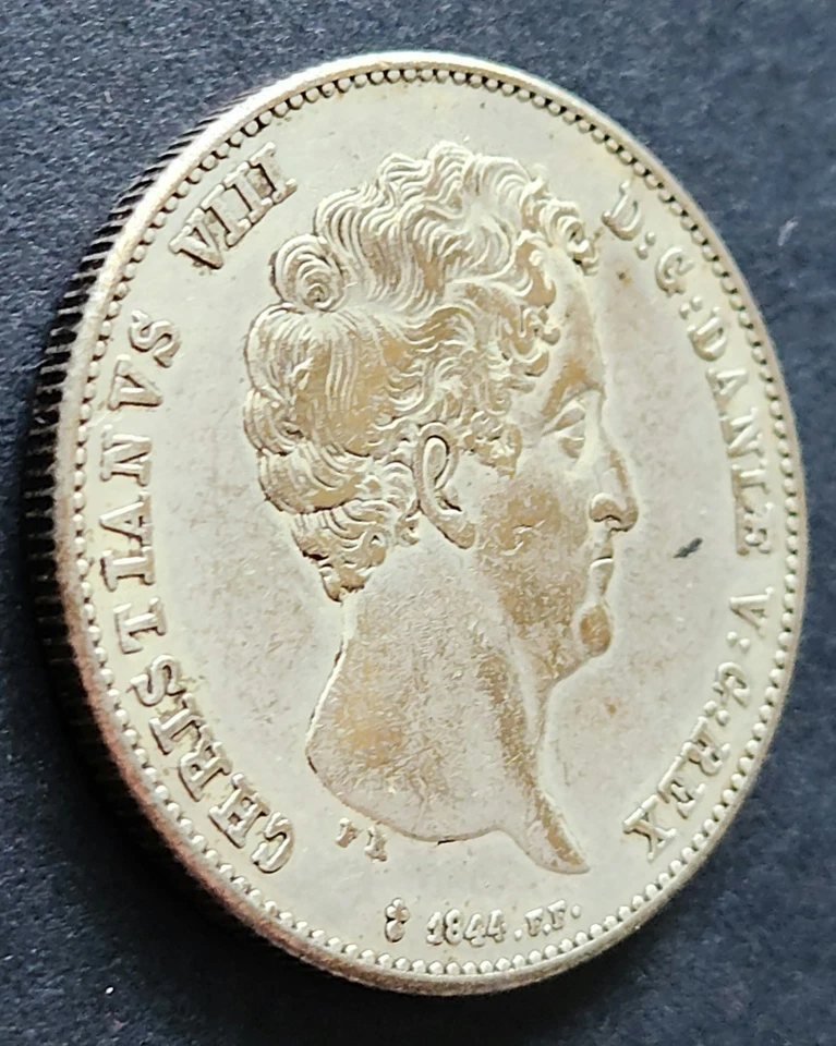 •1844•DENMARK•ONE RIGSBANKDALER &30 SCHILLING•XF• - Imagem 3 de 4