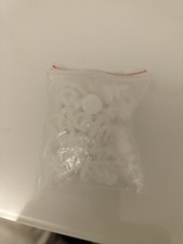 Replacement Shower Curtain Hooks Pack | Fits Glider Rail Tracks | WHITE