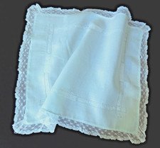 VTG Pemae Embroidery Cotton Baby Pillowcase Sham Pale Green Valenciennes Lace
