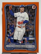 2026 Bowman Ernie Clement #8 Orange /25 Blue Jays