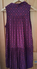 GAP purple sleeveless summer dress. Size S (UK) Collared, dropped waist, pockets