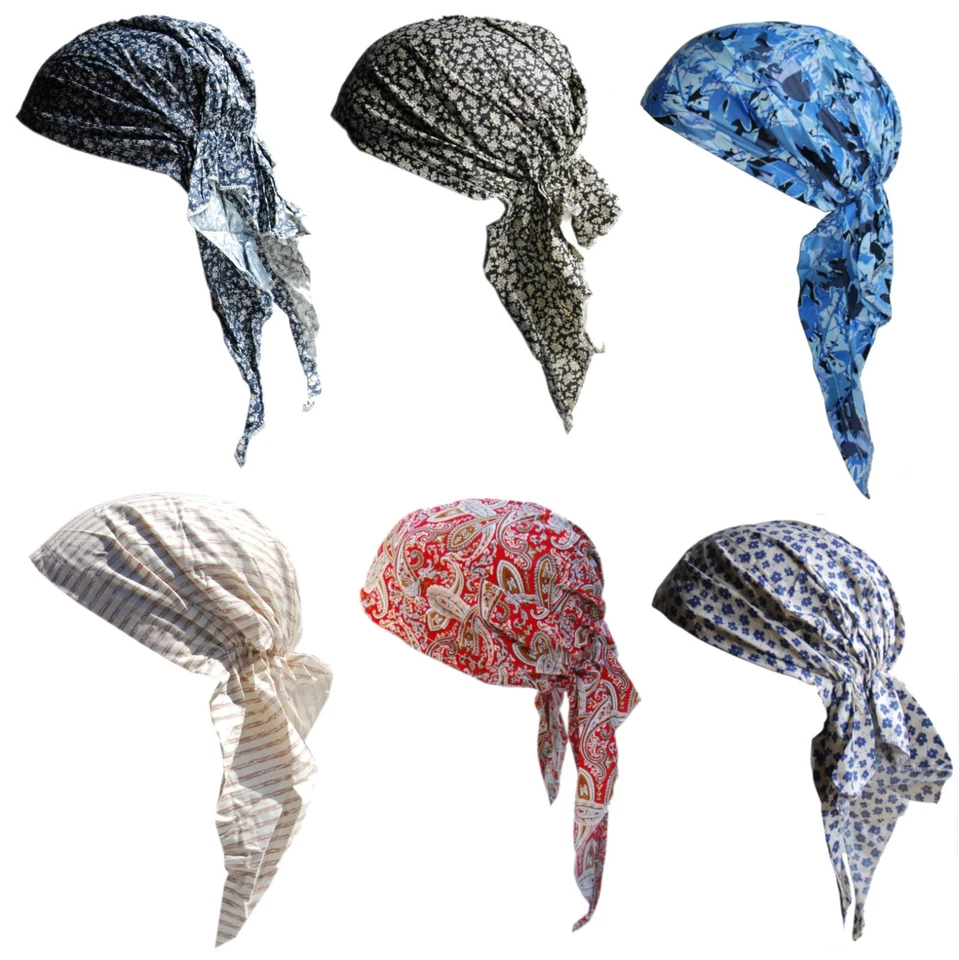 Kopftuch Bandana XL Chemo Damen Mütze Leicht Sommer Baumwolle Cool4 E04 - Bild 2 von 2