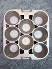 RARE VINTAGE Wagner Ware 8 cup muffin pan 1920s CRACKED see pictures