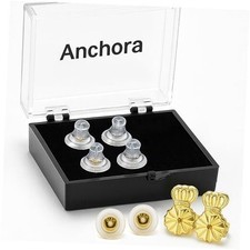 18K Gold Earring Backs with Silicone, Hypoallergenic 18K Gold Silicon 6 Pcs