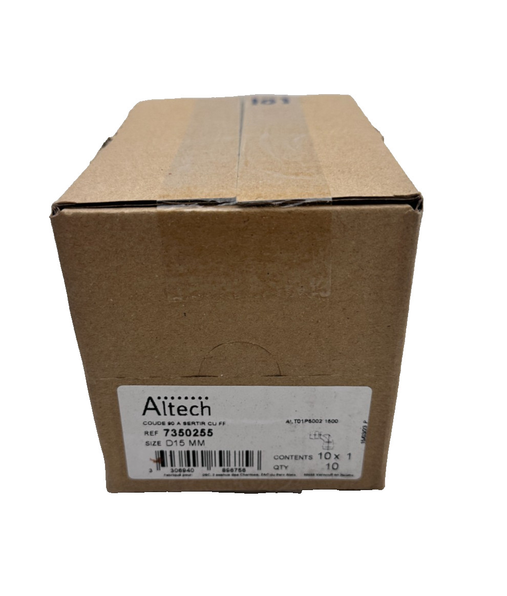 Coude 90° à sertir Altech 7350255 D15 mm en cuivre FF pour vos chantiers de plomberie