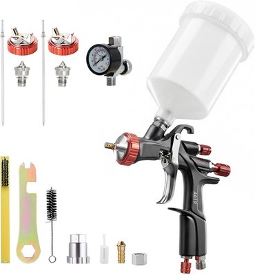 AEROPRO R500 LVLP Spray Gun 1.3/1.5/1.7mm Nozzles Regulator