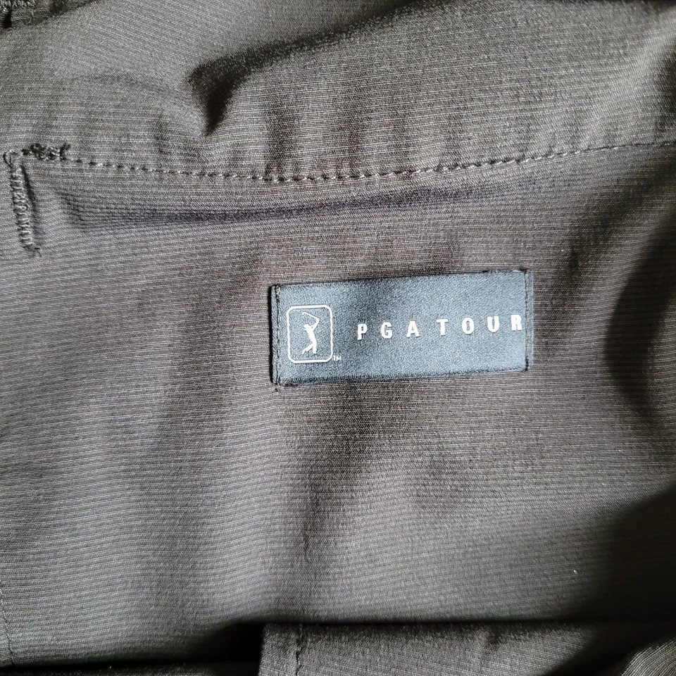 PGA TOUR Mens Golf Shorts Black/Gray Flat Front Performance Stretch Size 3XL - Image 4 of 4