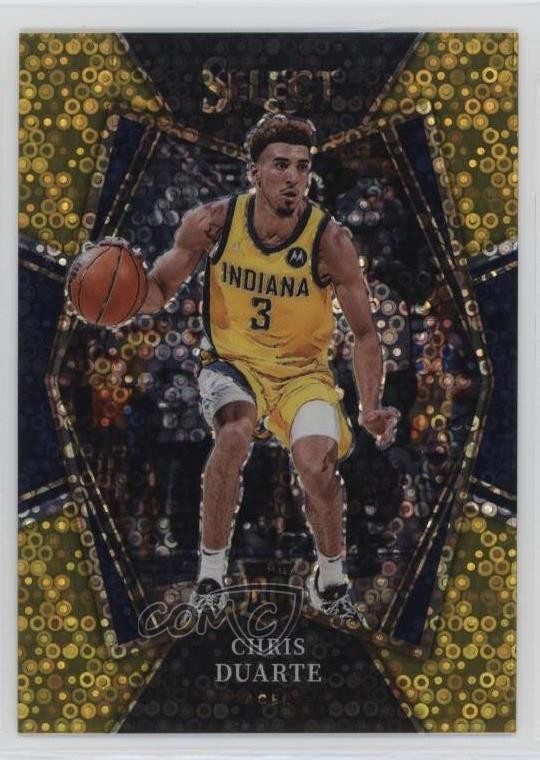 2021-22 Panini Select Premier Level Gold Disco Prizm /10 Chris Duarte Rookie RC