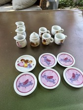 Ceramic strawberry shortcake mini tea set vintage Mugs Pitchers Jar 90  s 80  s