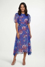 Wallis Blue Fit & Flare Dress Womens Occasion Dresses