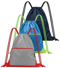 3Pack Drawstring Backpack Sports Gym Sackpack for Men Women,Cinch Bag with 2 ...