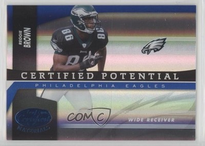 2006 Leaf Certified Materials Potential Blue 97/100 Reggie Brown #CP-15 b8c