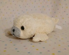 Russ Luv Pets Spud Baby Seal White Miniature Stuffed Animal Beanbag Plush 5  