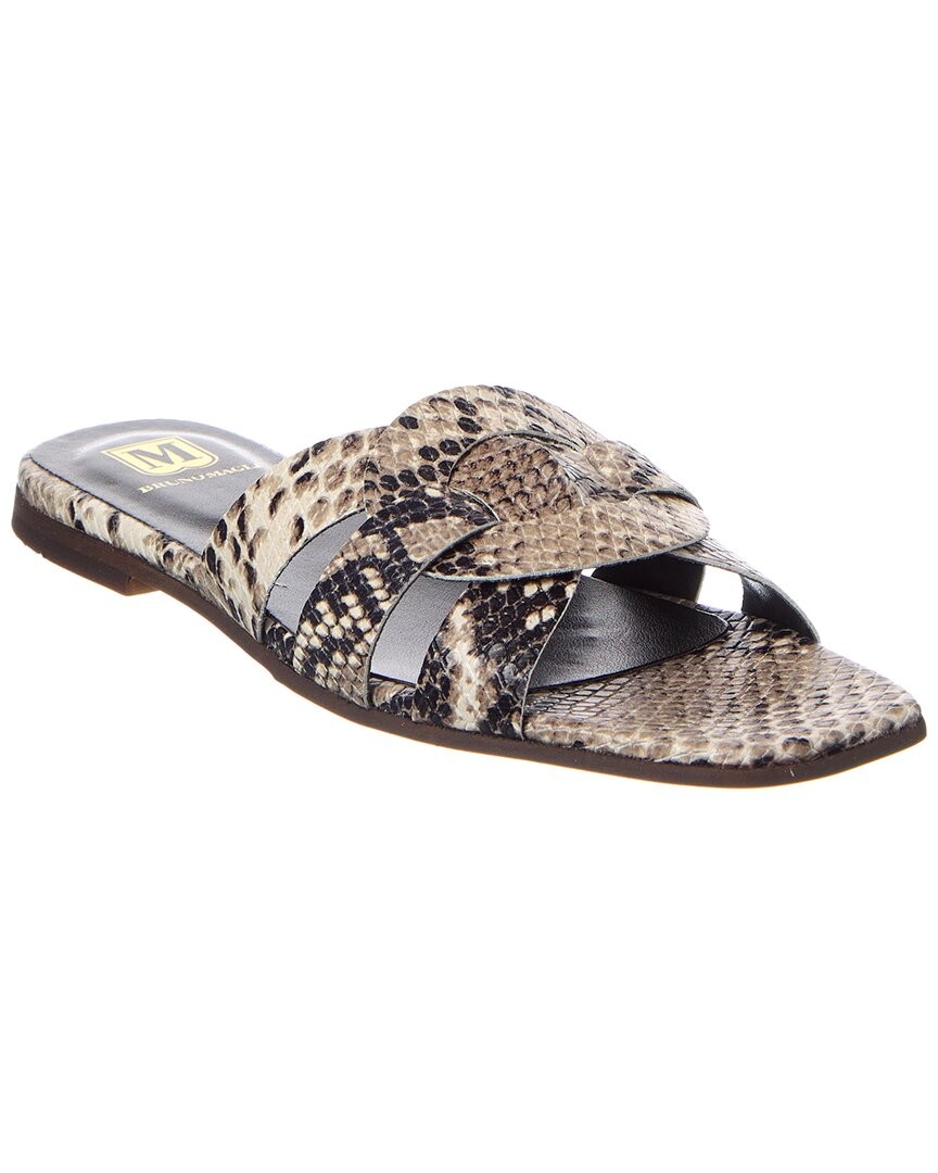M By Bruno Magli Alessia Snake-Embossed Leather Sandal Women's  6