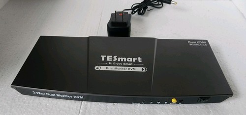 2 Port Dual Monitor KVM Switch Kit HDMI+DP 4K60Hz with EDID