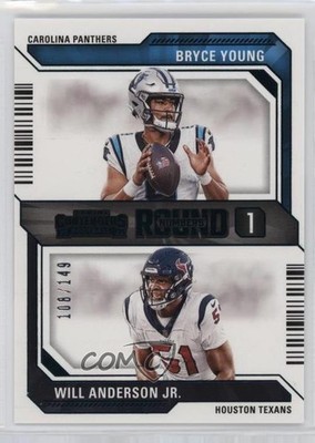 2023 Contenders Round Numbers Teal Bryce Young Will Anderson Jr Rookie RC 0nr3