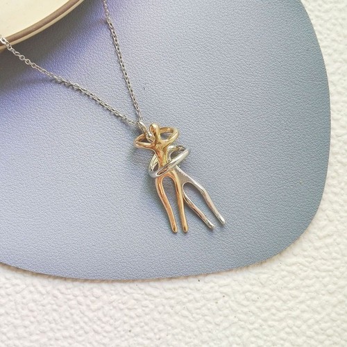 Titanium Steel Lovers Jewelry Exquisite Gold Color Necklaces Online Sale - Picture 4 of 6