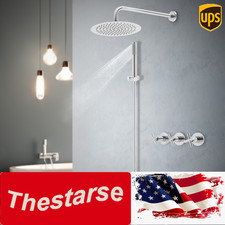 10-Inch Modern Shower Kit with Handheld Spray Wall Mounted Shower Set Grey NEW