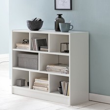 FineBuy Étagère à livres 80x68,5x29,5 cm Blanc Étagères debout garde-manger 
