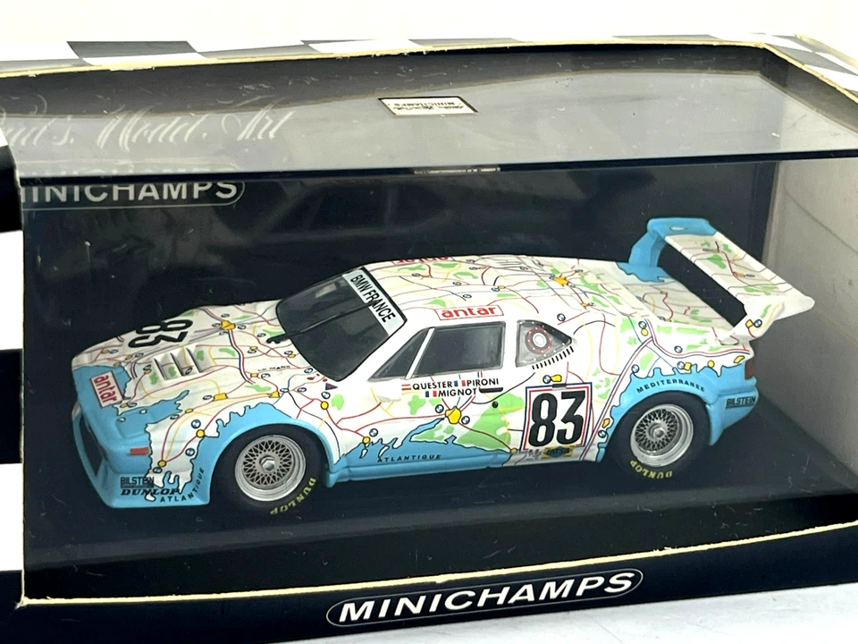 Minichamps BMW M1 Le Mans 1980 Pironi Quester escala 1/43 coche de resina en caja raro Foto 2 de 4
