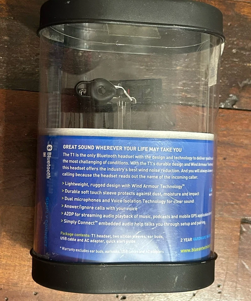 BlueAnt T1 Rugged Bluetooth Headset Voice-Commands music contact caller ID - Image 3 of 4