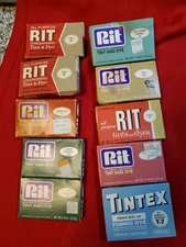 Rit Tint and Dye, Tintex Powder Assorted Colors Mixed Lot Unused See Photo