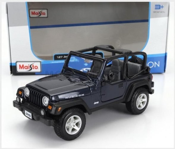 Maisto 31245BL Jeep - Wrangler Rubicon Open 2012 - Blue Met - 1/27
