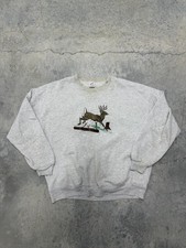 Jerzees Men's Vintage 90s Crewneck Sweatshirt Grey Size 2XL Made In USA