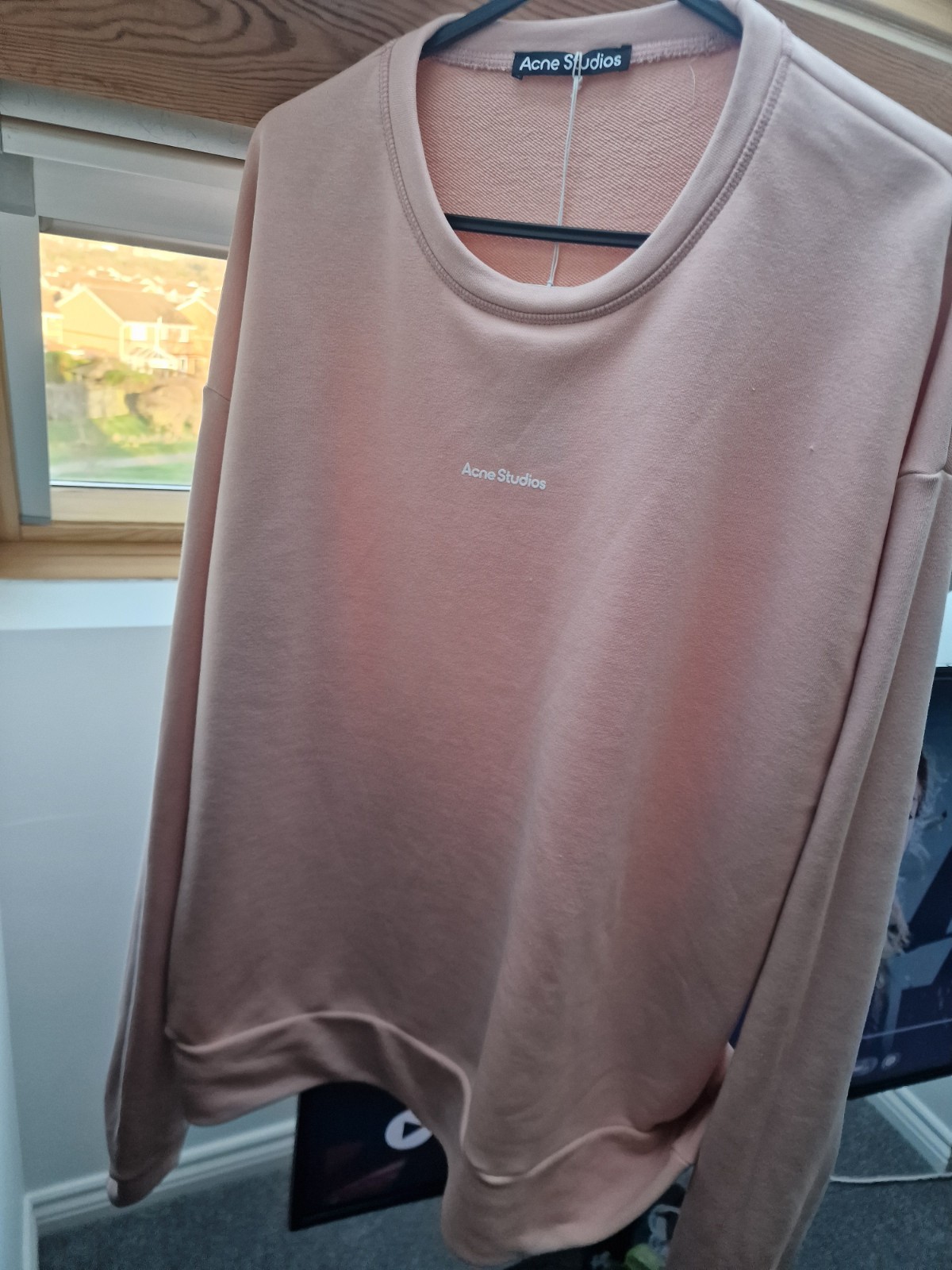 ACNE STUDIOS FW 22 Oversized Crew Neck Logo Stamp Sweatshirt Size Small RRP £275 image 7