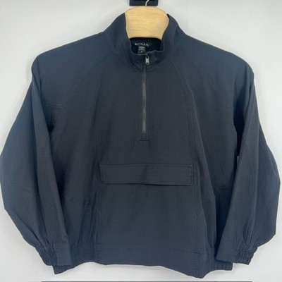Athleta Women's Black Ripstop Quarter Zip Anorak Jacket Plus Mock Neck Size 1X