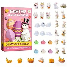 Easter.Advent Calendar 24 Days Countdown Surprise | Rabbit&Carrot Toy Figurines