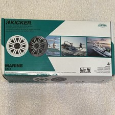 KICKER Marine 4  Coaxial Speakers 45KM44 - both Charcoal and White Grilles NEW