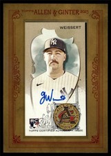 2023 Topps ALLEN & GINTER GREG WEISSERT FRAMED MINI AUTO YANKEES RC MA-GWE