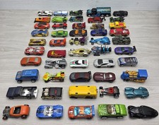 Big Lot of 50 Hot Wheels, Matchbox, Model Toy Cars Trucks Bus Train Used