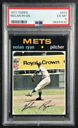 NOLAN RYAN PSA 6 1971 TOPPS BASEBALL #513 METS 1532