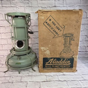 Vintage 60s Aladdin Blue Flame Heater No H42202 Kerosene Heater In Original Box