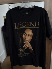 Vintage Zion Rootswear Bob Marley Legend 2011 T-Shirt Size L Short Sleeve
