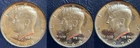 Lot Of 3 Proof 40% Silver Kennedy Half Dollars 1968-S 1969-S 1970-S